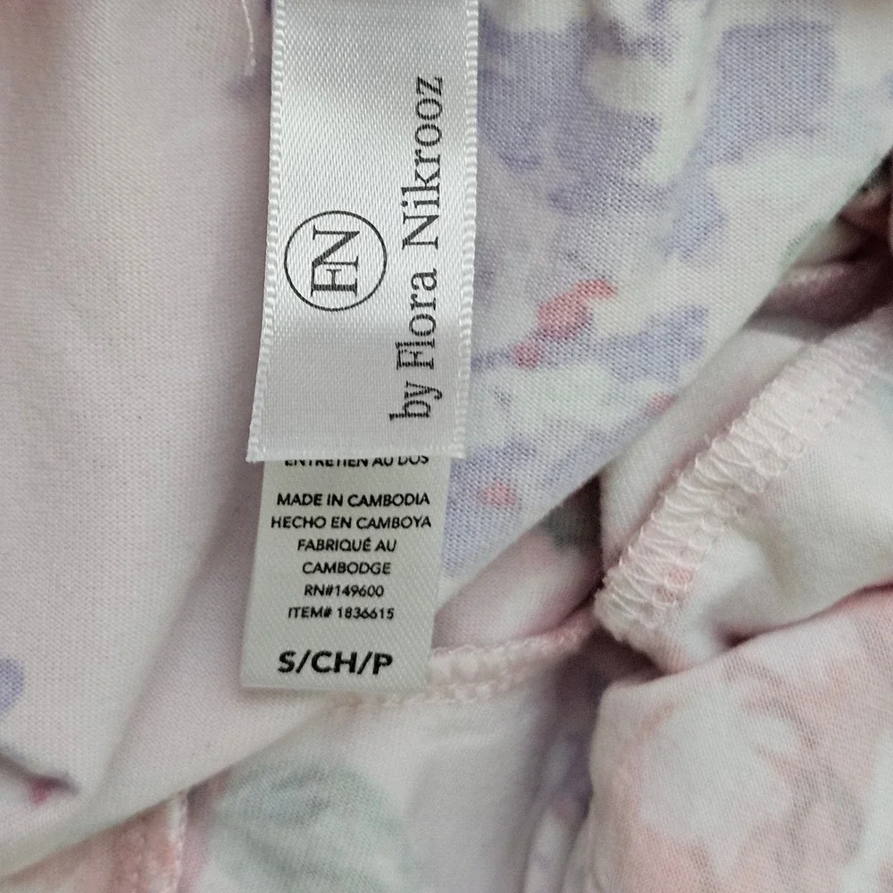 Flora Nikrooz Nightgown Womens Small Pink Floral Lace Trim Romantic Sleepwear‎